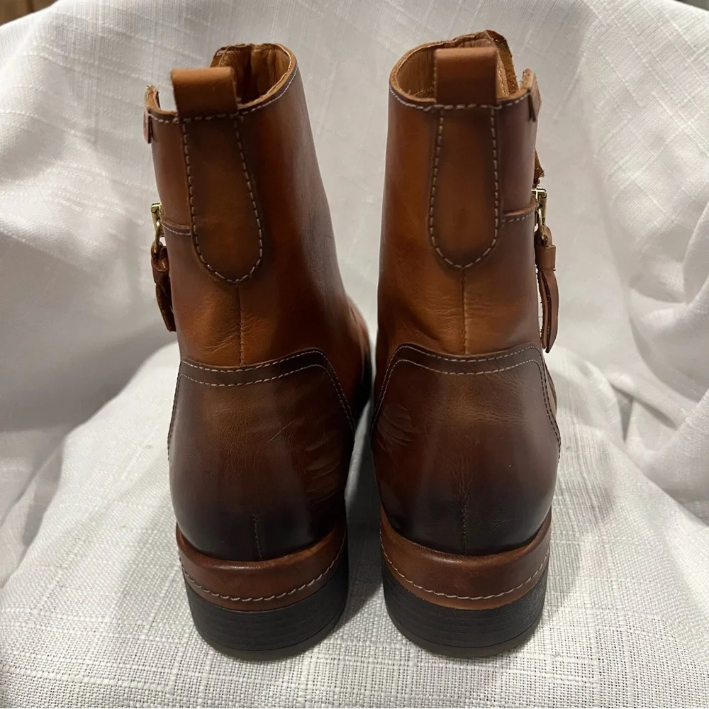 Pikolinos Malaga W6W Leather Bootie Brandy Ankle Boots EU 42/US 11 11.5 EUC Shoe - Picture 6 of 14